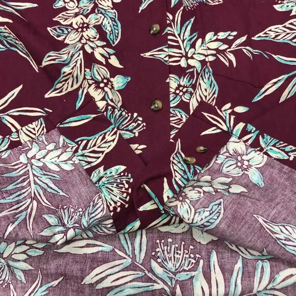 Tori Richard Uniforms Women Hawaiian Button Shirt Top Size Large Floral B260 -29 - Picture 12 of 12
